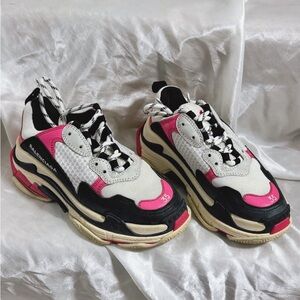 Balenciaga Pink Triple S Sneakers